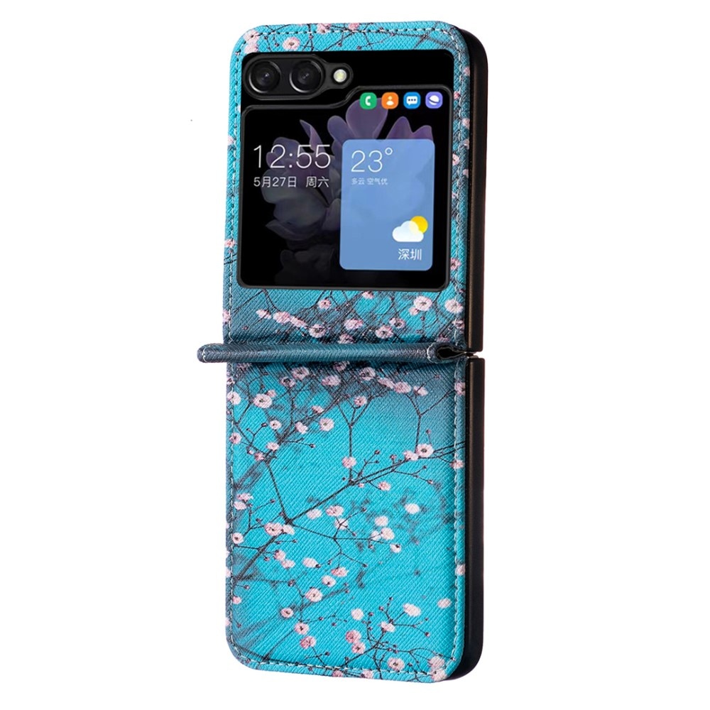 Cover in pelle Samsung Galaxy Z Flip 5 Pink Blossom