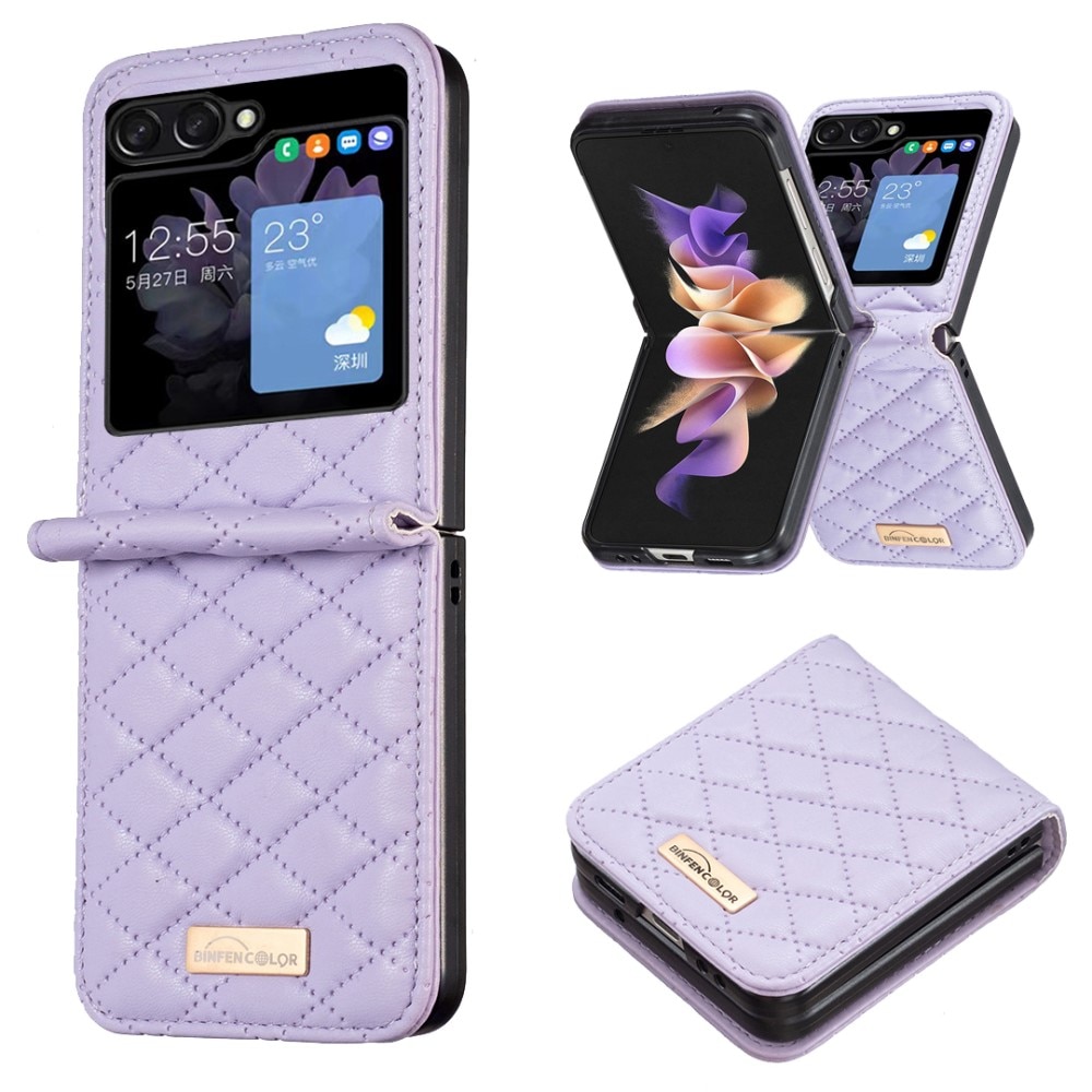 Custodia imbottita Samsung Galaxy Z Flip 5 viola