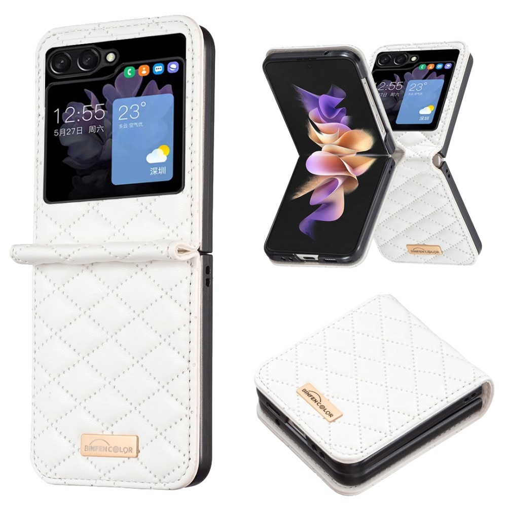 Custodia imbottita Samsung Galaxy Z Flip 5 bianco