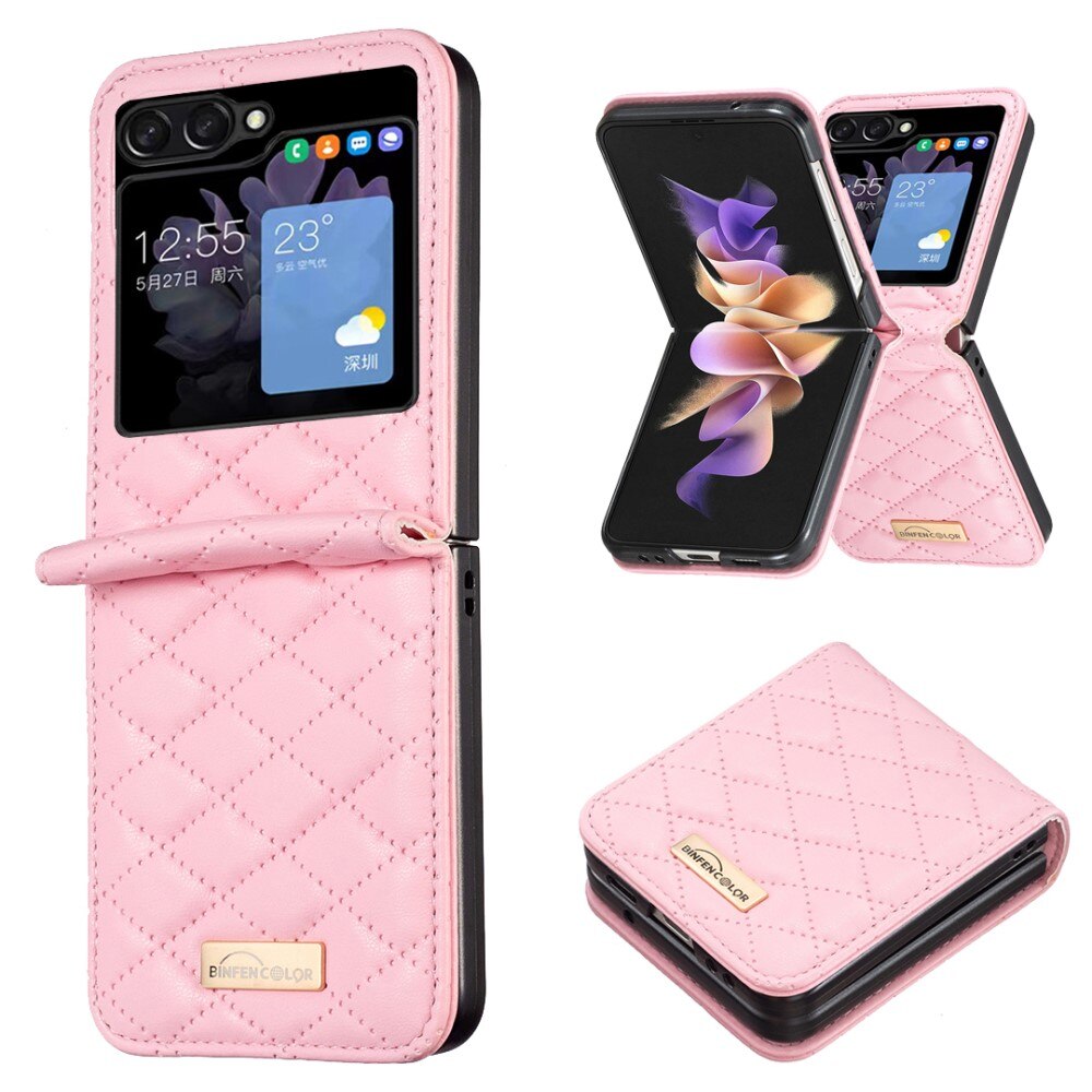 Custodia imbottita Samsung Galaxy Z Flip 6 rosa