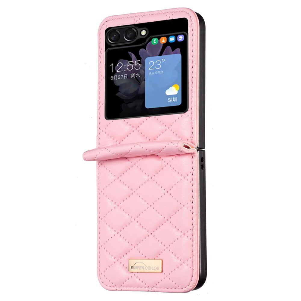 Custodia imbottita Samsung Galaxy Z Flip 5 rosa