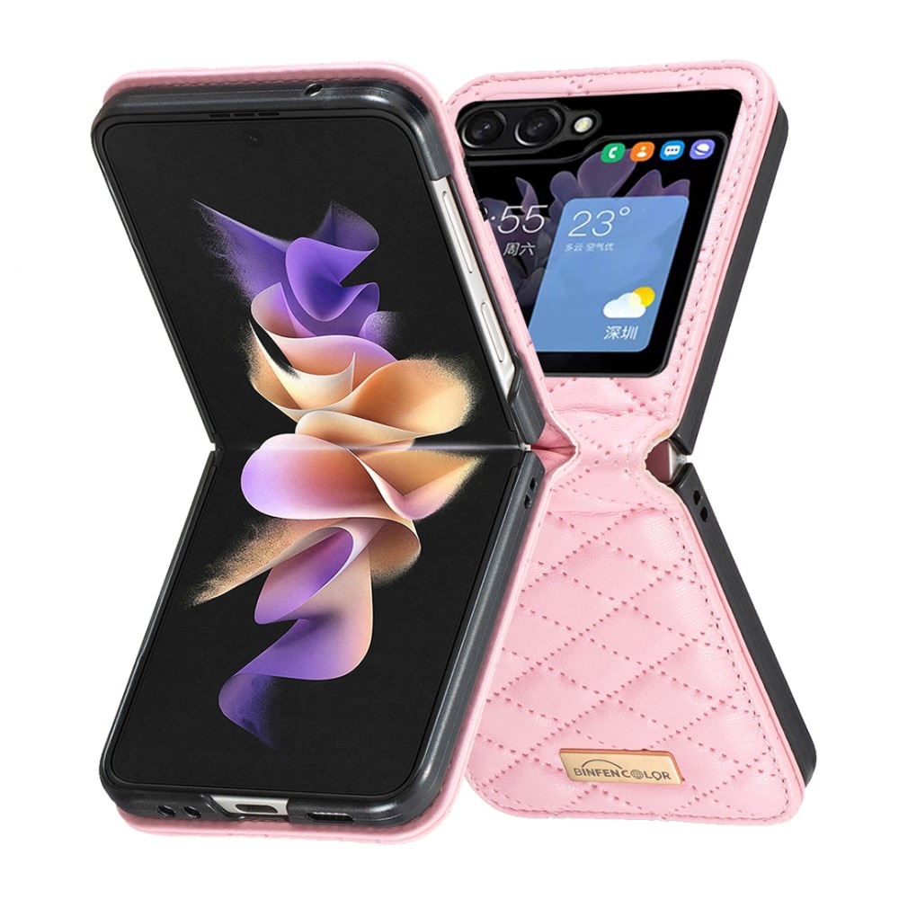 Custodia imbottita Samsung Galaxy Z Flip 5 rosa