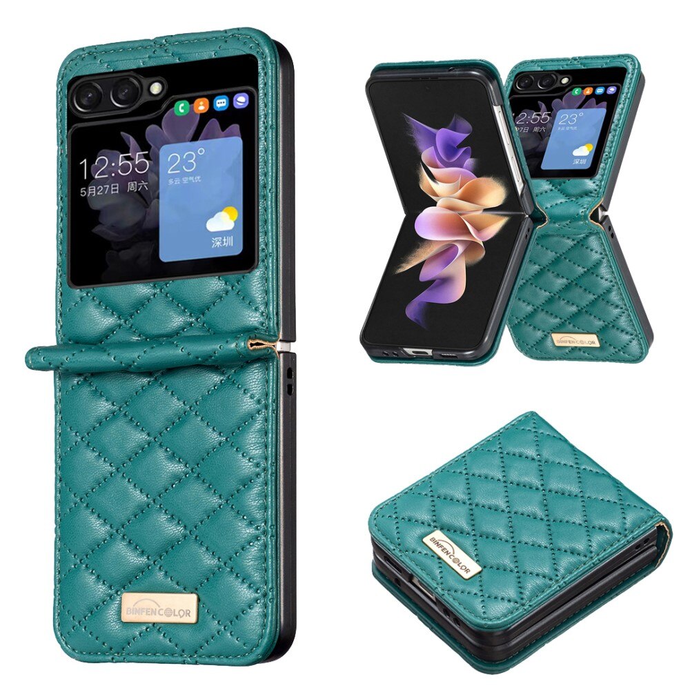 Custodia imbottita Samsung Galaxy Z Flip 5 verde