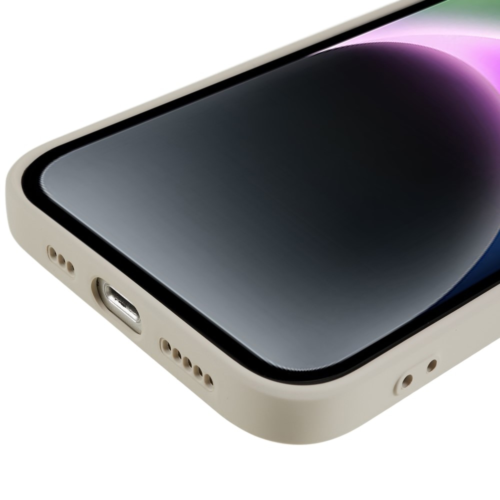 Cover TPU resistente agli urti iPhone 15 Plus, beige