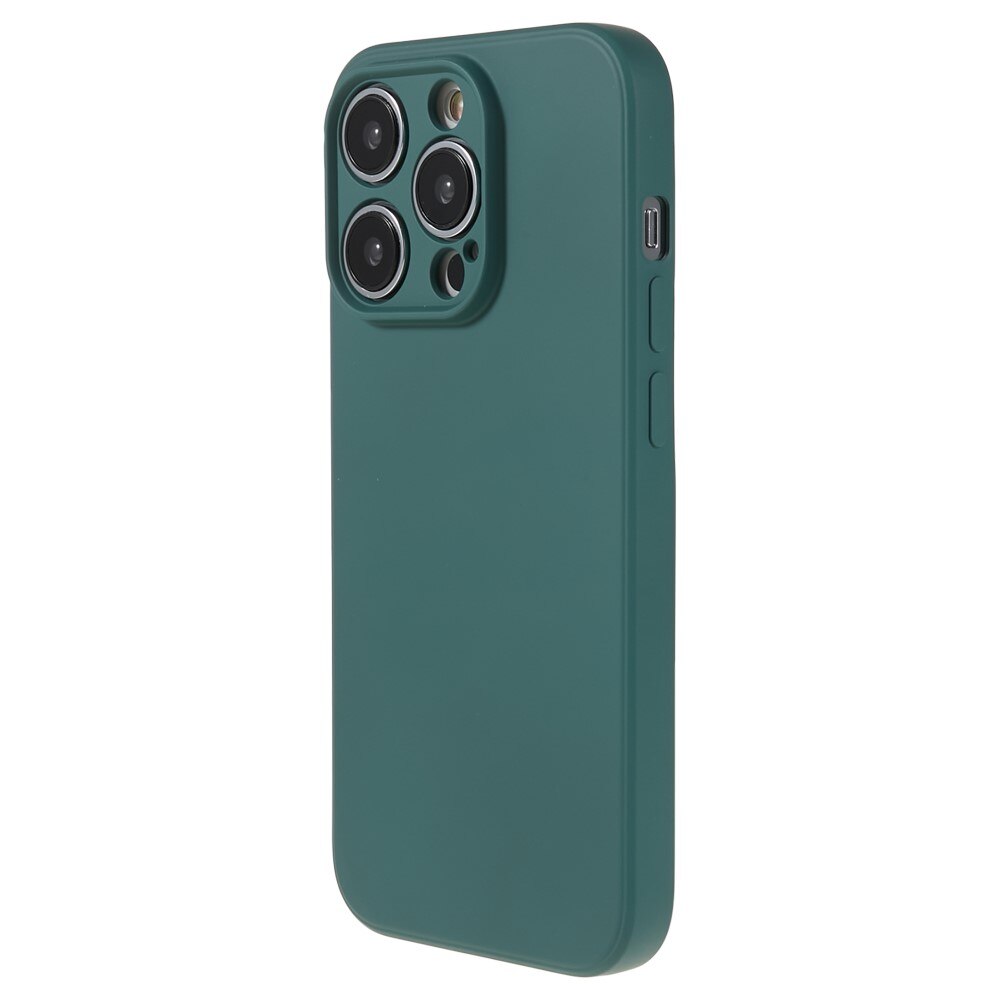 Cover TPU resistente agli urti iPhone 15 Pro, verde scuro