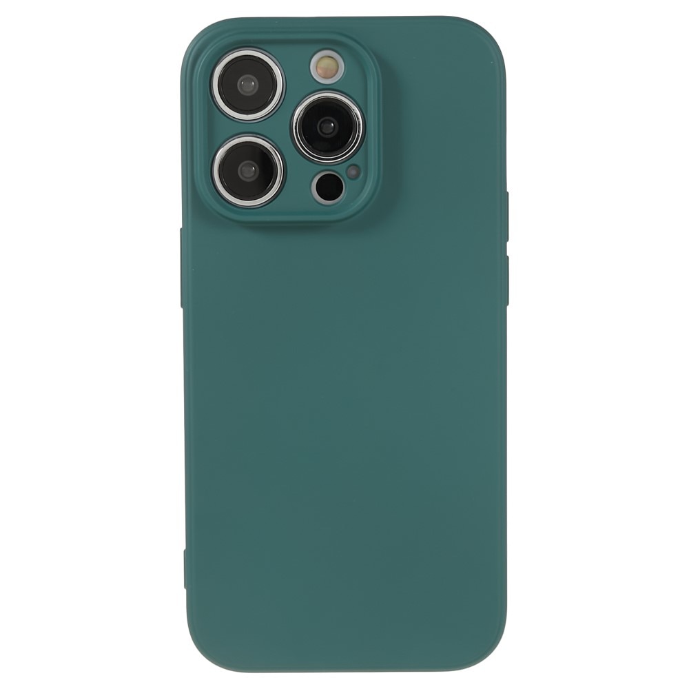 Cover TPU resistente agli urti iPhone 15 Pro, verde scuro