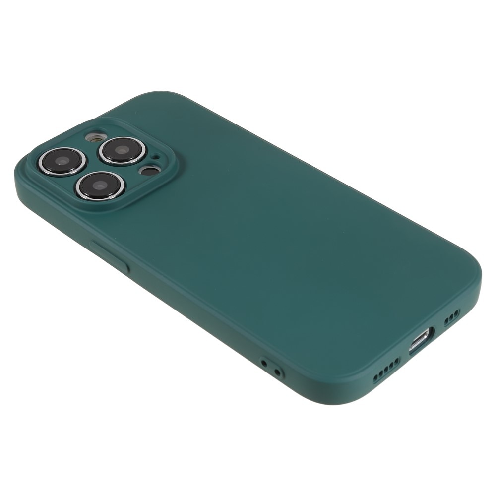 Cover TPU resistente agli urti iPhone 15 Pro, verde scuro