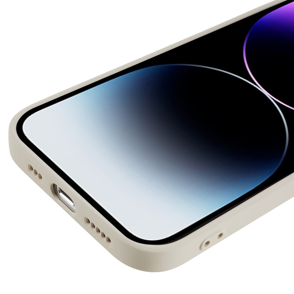 Cover TPU resistente agli urti iPhone 15 Pro, beige