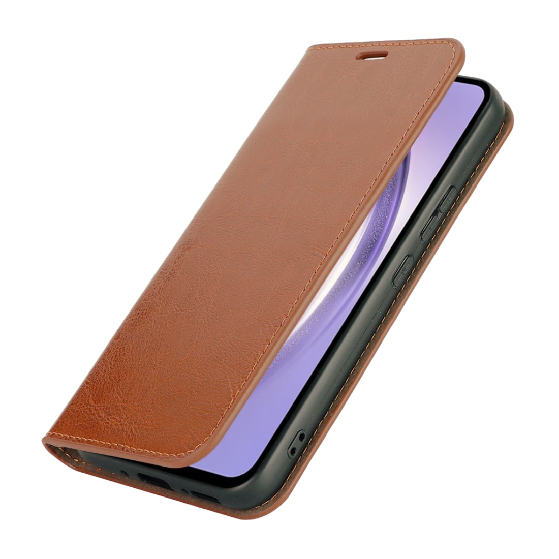 Cover Portafoglio in vera pelle Samsung Galaxy A54 marrone