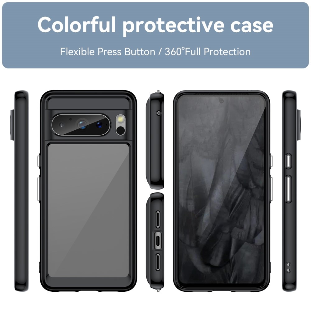 Cover Ibrido Crystal Hybrid Google Pixel 8 Pro nero