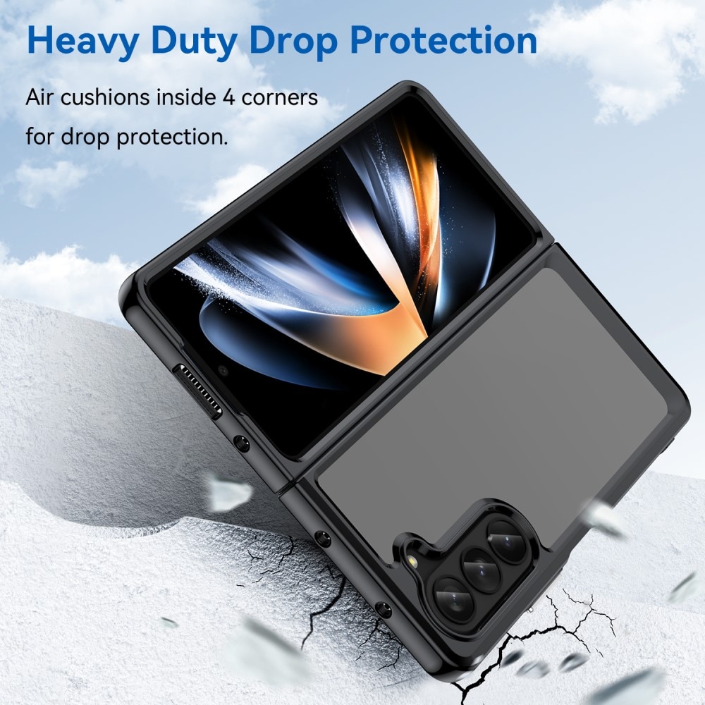Cover ibrido Crystal Hybrid per Samsung Galaxy Z Fold 4, nero