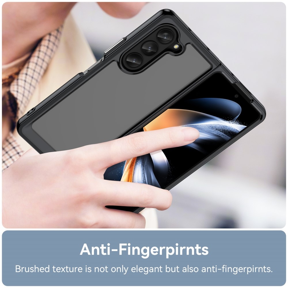 Cover ibrido Crystal Hybrid per Samsung Galaxy Z Fold 4, nero