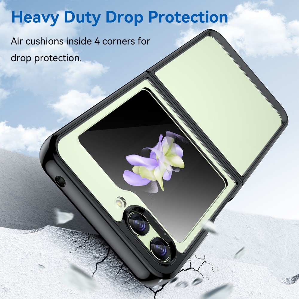 Cover ibrido Crystal Hybrid per Samsung Galaxy Z Flip 5, nero