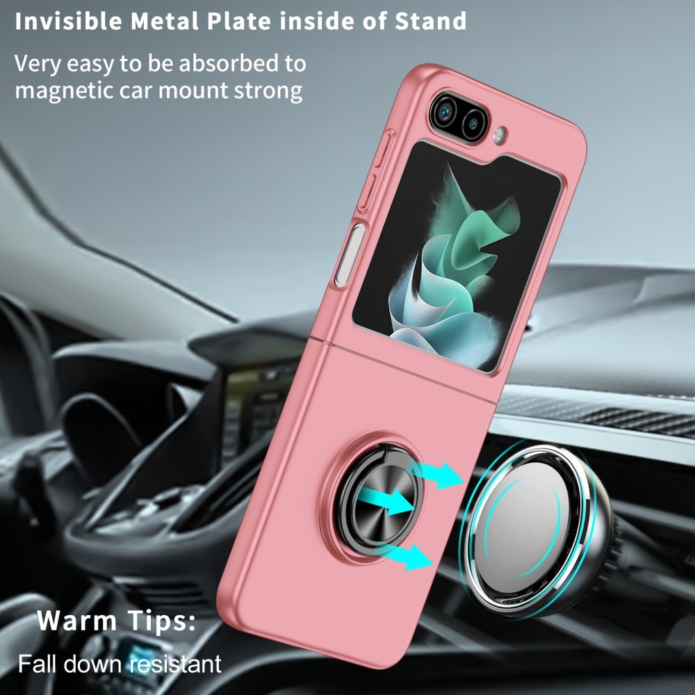 Cover magnetico con porta anelli Samsung Galaxy Z Flip 5 rosa
