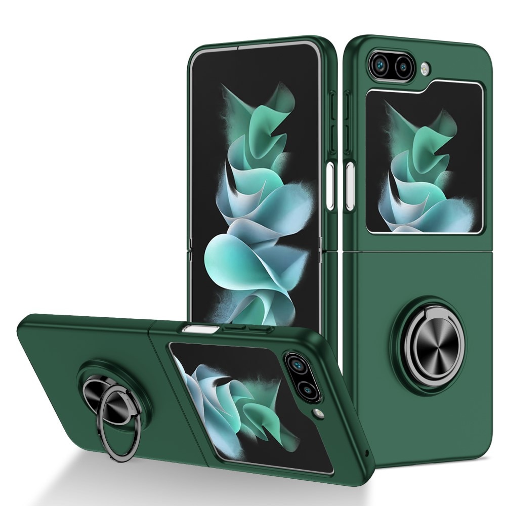 Cover magnetico con porta anelli Samsung Galaxy Z Flip 5 verde