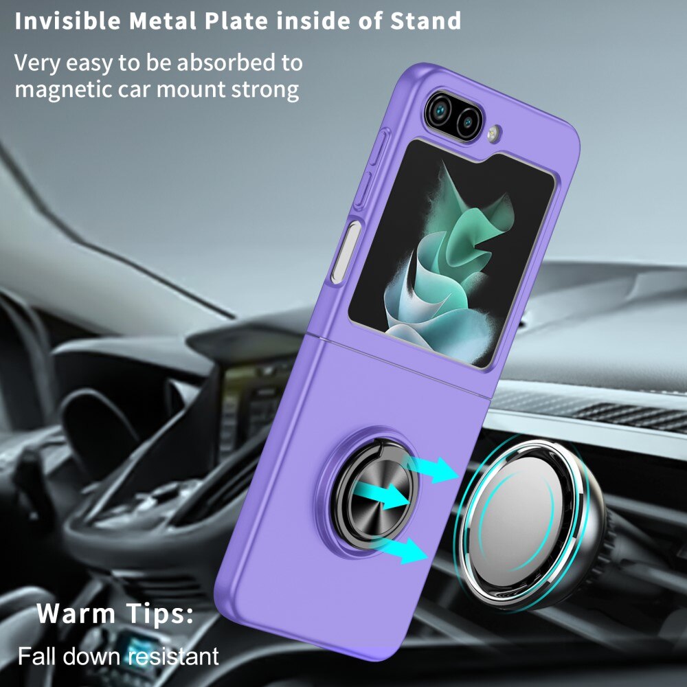 Cover magnetico con porta anelli Samsung Galaxy Z Flip 5 viola