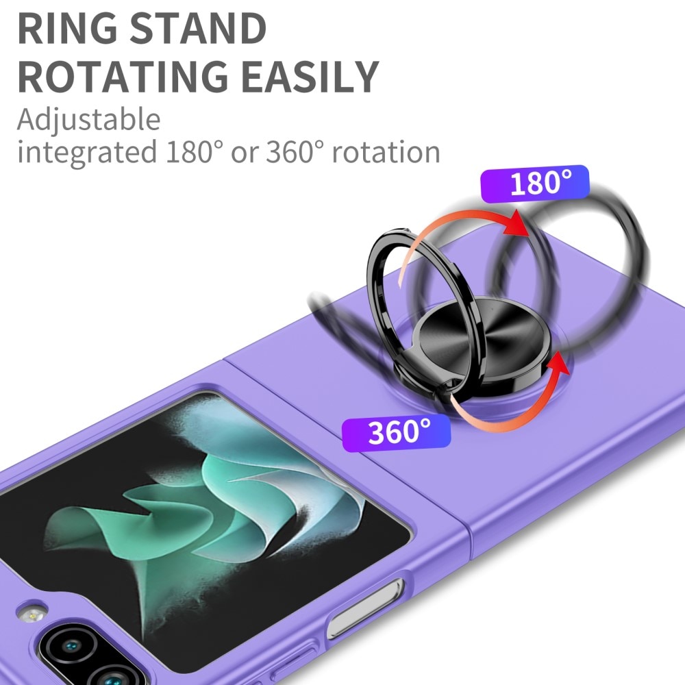 Cover magnetico con porta anelli Samsung Galaxy Z Flip 5 viola