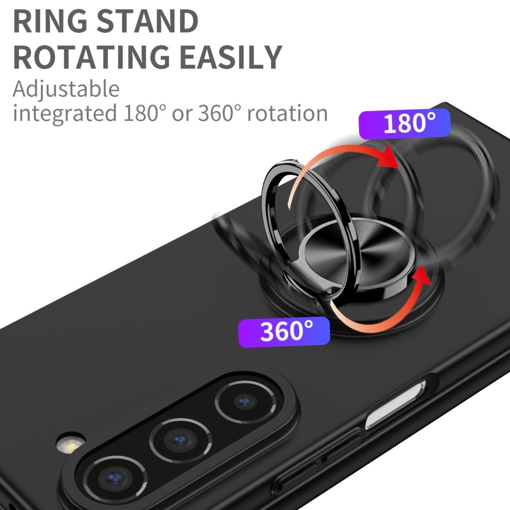 Cover magnetico con porta anelli Samsung Galaxy Z Fold 5 nero