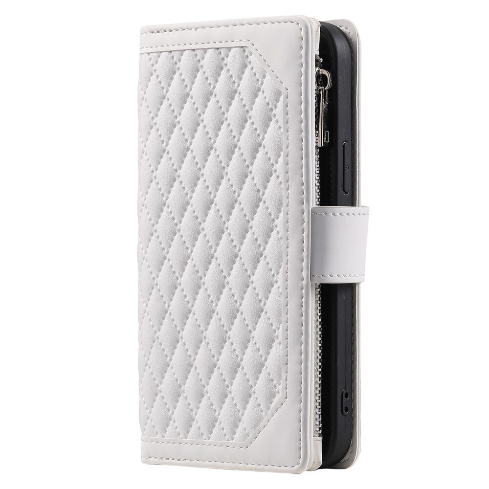Borsa a portafoglio trapuntata iPhone 15 Bianco