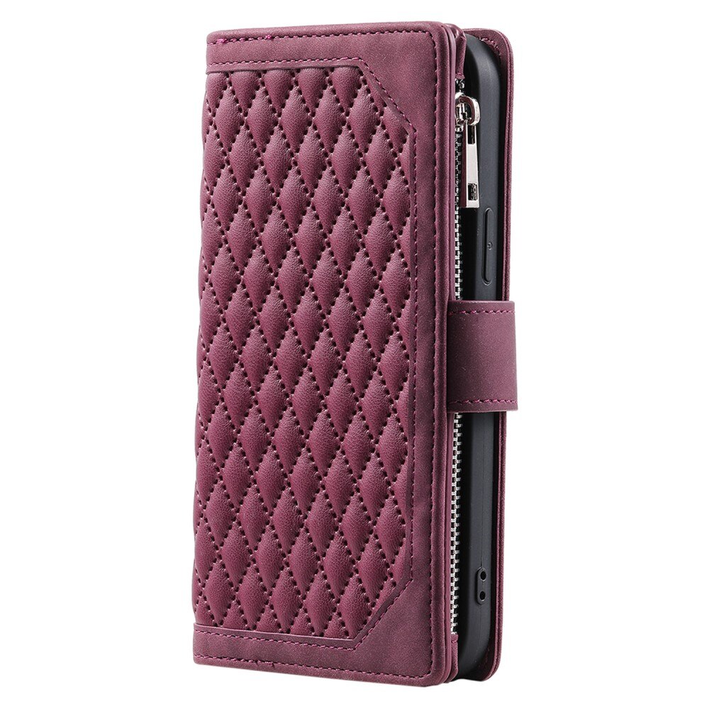 Borsa a portafoglio trapuntata iPhone 15 Plus Bianco
