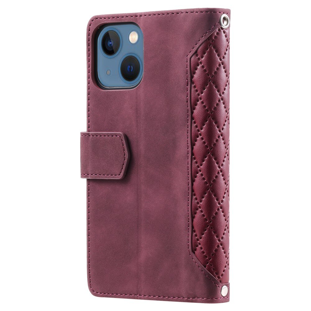 Borsa a portafoglio trapuntata iPhone 15 Plus Bianco