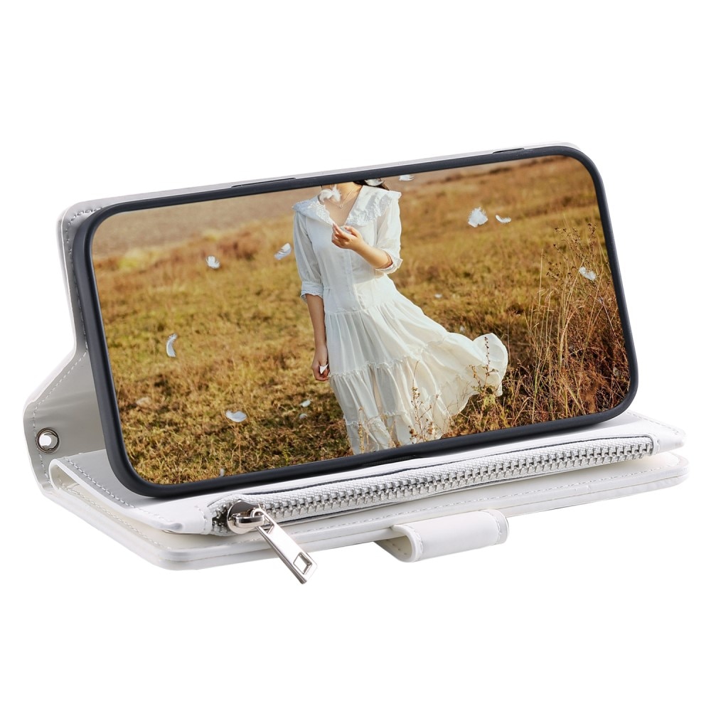 Borsa a portafoglio trapuntata iPhone 15 Plus Bianco