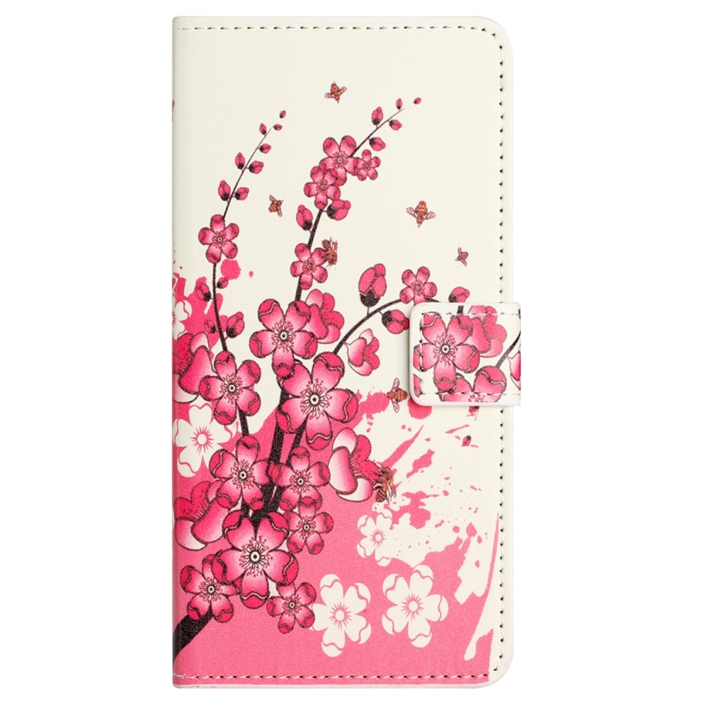Custodie a portafoglio Samsung Galaxy S23 FE fiori di ciliegio