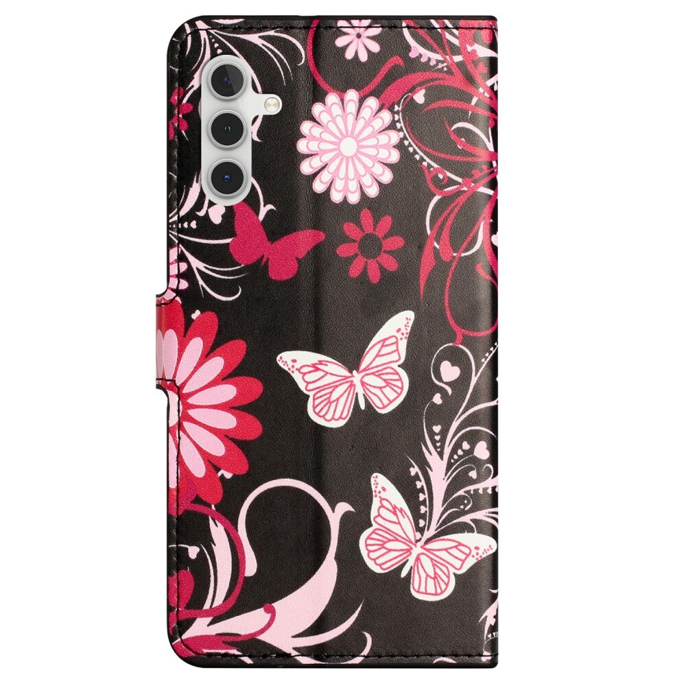 Custodie a portafoglio Samsung Galaxy S23 FE Farfalla nera
