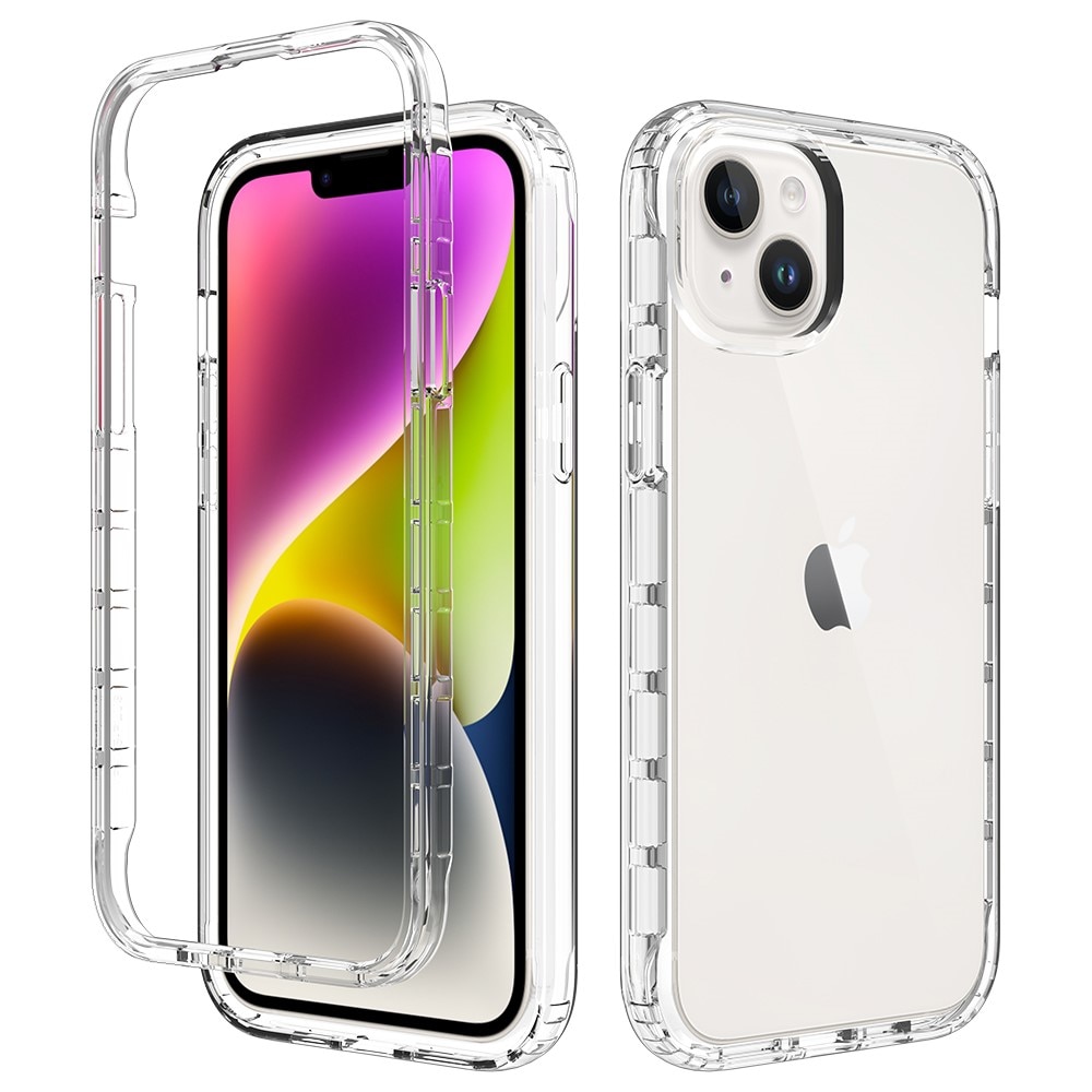 Cover protezione totale iPhone 15 Plus trasparente