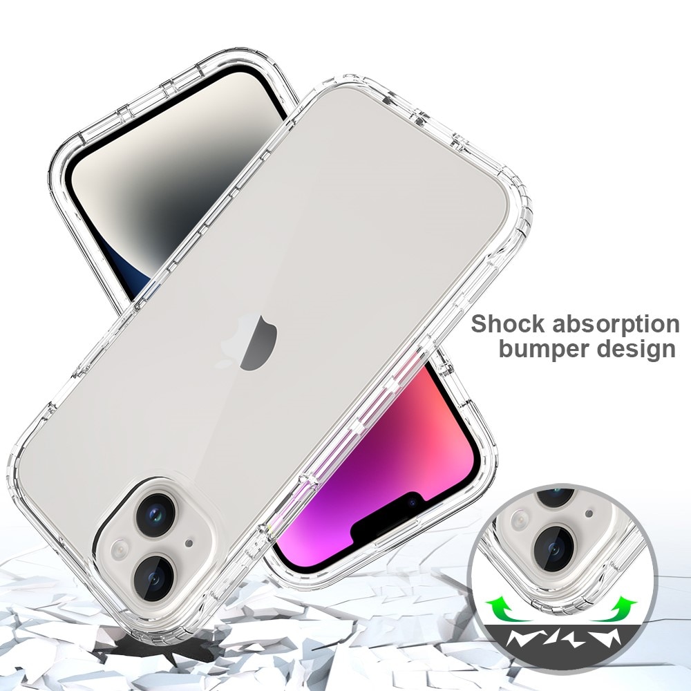 Cover protezione totale iPhone 15 Plus trasparente