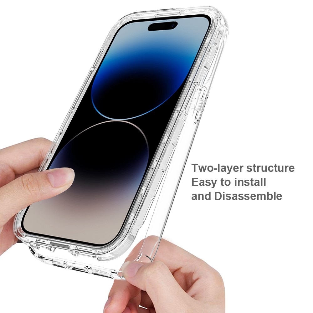 Cover protezione totale iPhone 15 Pro Trasparente