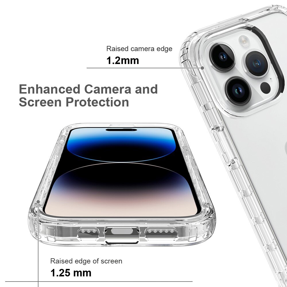 Cover protezione totale iPhone 15 Pro Trasparente