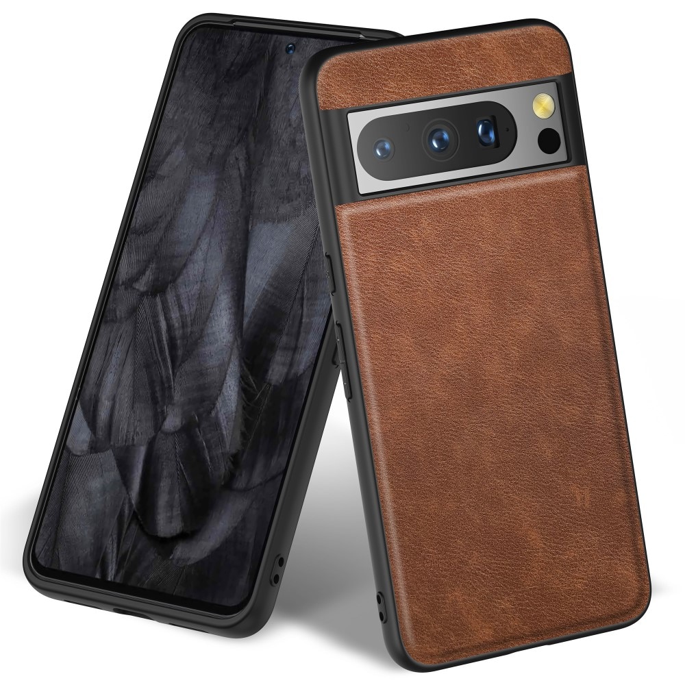 Cover in pelle Google Pixel 8 Pro marrone