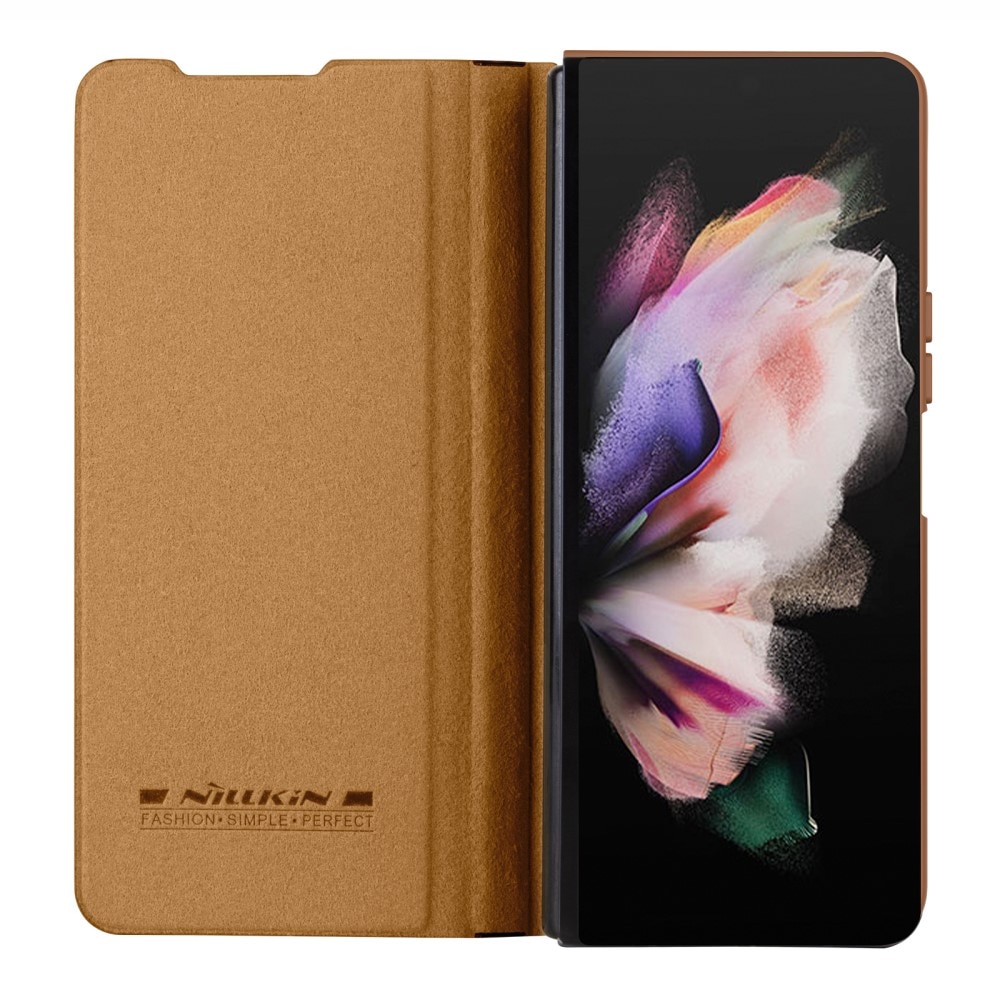 Qin Pro CamShield with Pen slot Samsung Galaxy Z Fold 5 Brown