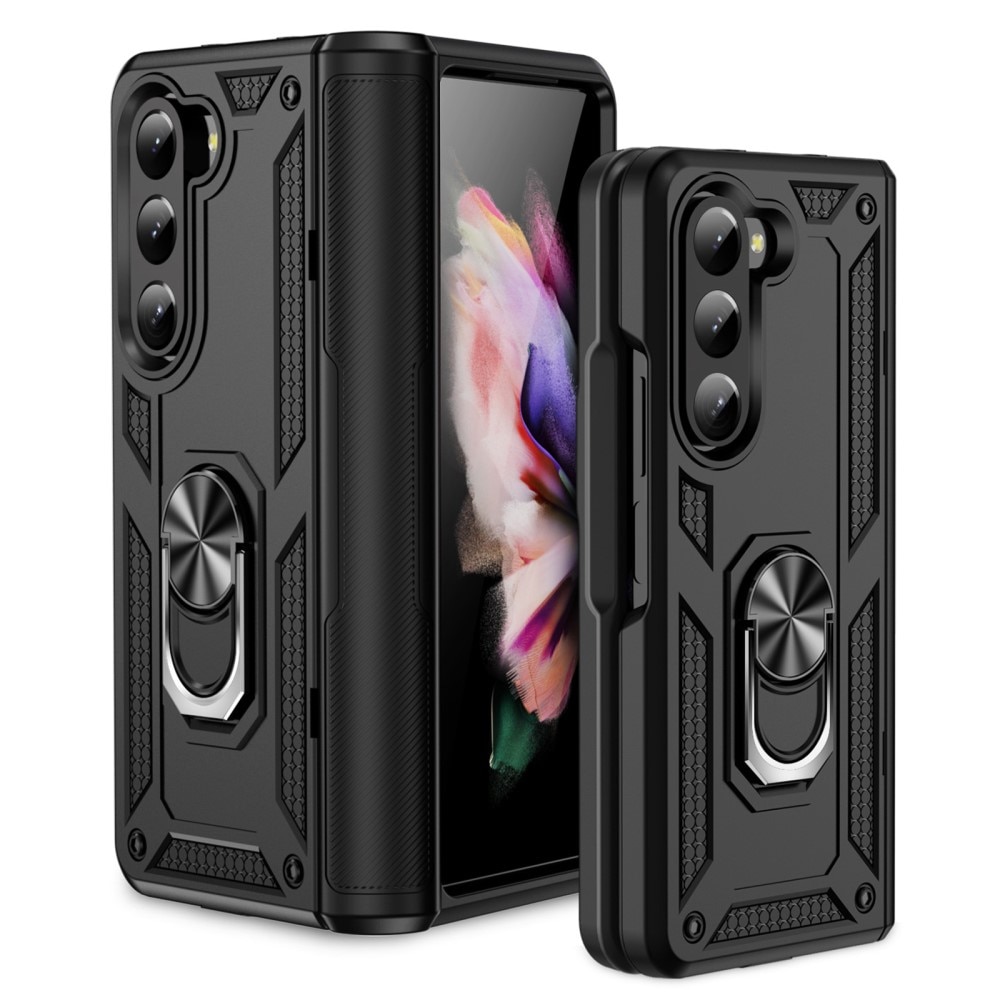 Cover ibride con anello Samsung Galaxy Z Fold 5 nero