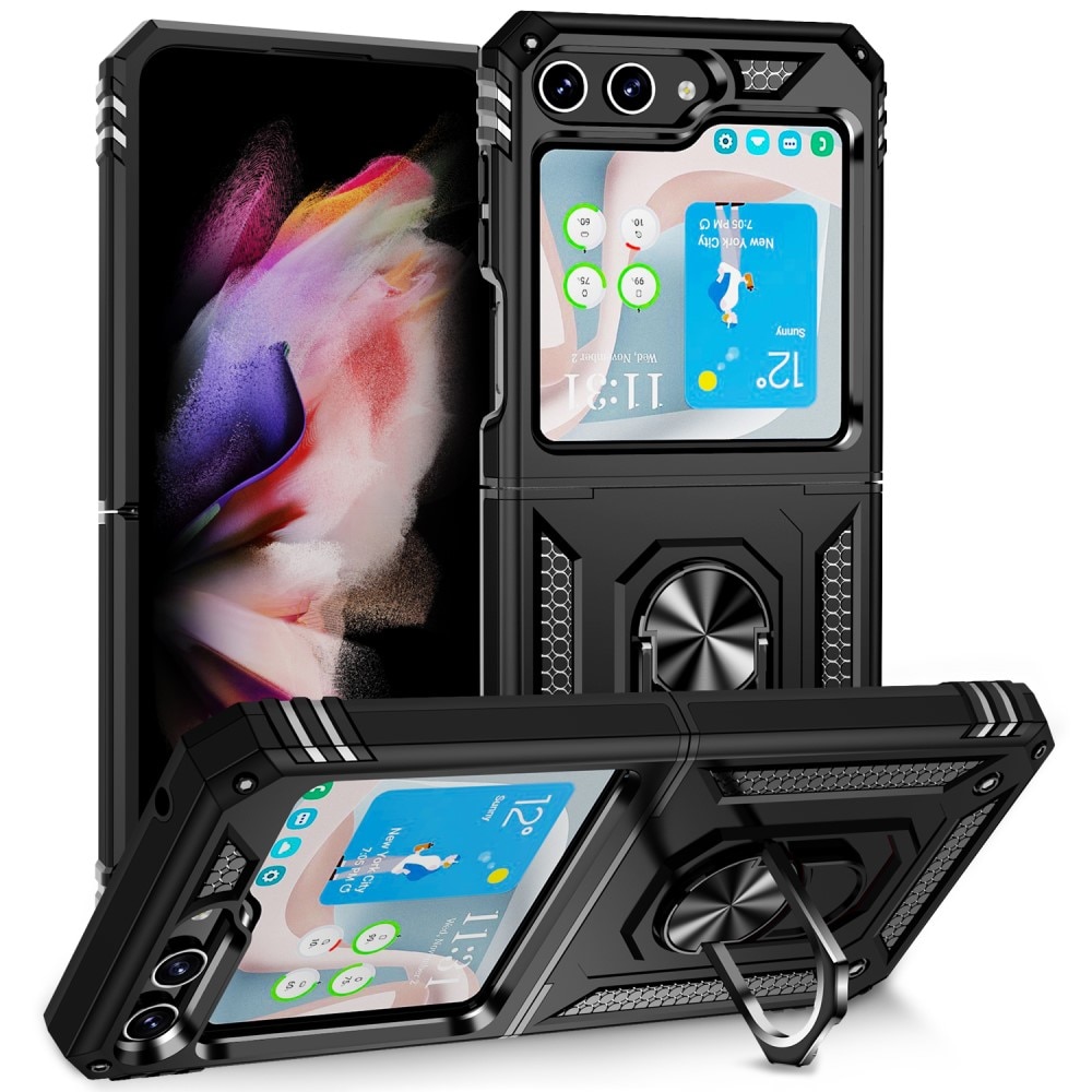 Cover ibride con anello Samsung Galaxy Z Flip 5 nero