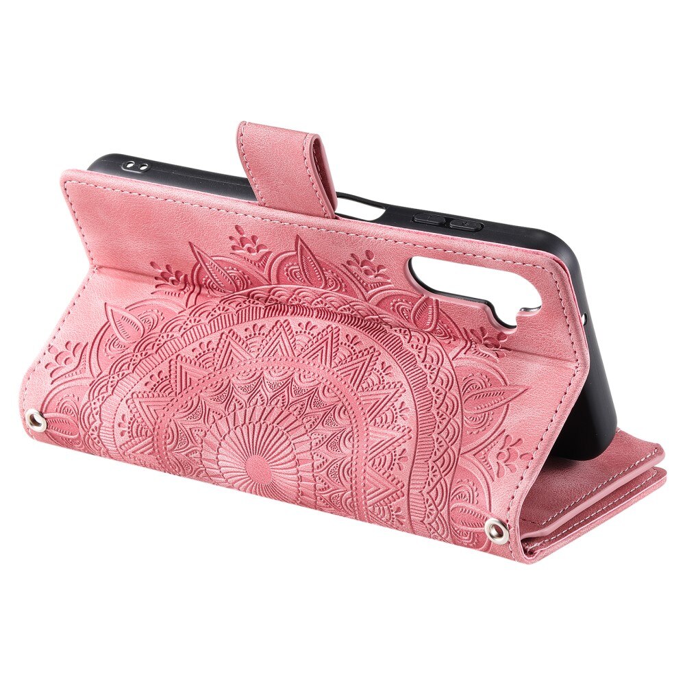 Borsa a portafoglio Mandala Samsung Galaxy S23 FE, rosa