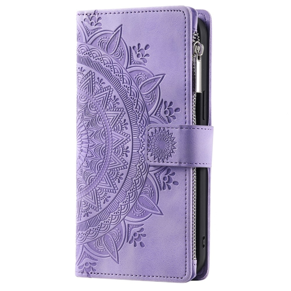 Borsa a portafoglio Mandala Samsung Galaxy S23 FE, viola