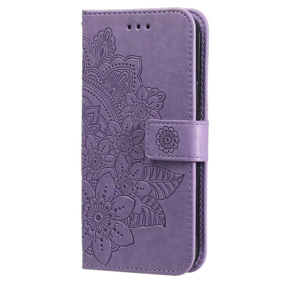 Custodia in pelle Mandala Samsung Galaxy S23 FE viola