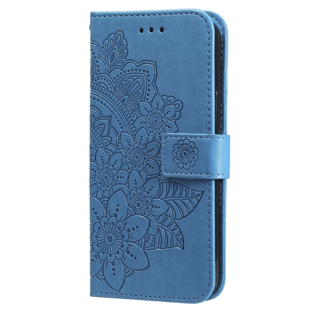 Custodia in pelle Mandala Samsung Galaxy S23 FE blu