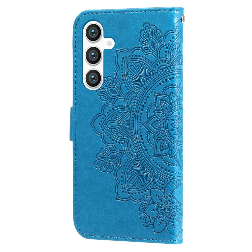 Custodia in pelle Mandala Samsung Galaxy S23 FE blu