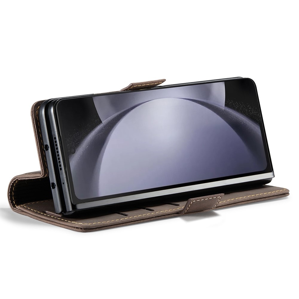 Custodie a portafoglio sottili Samsung Galaxy Z Fold 5 marrone