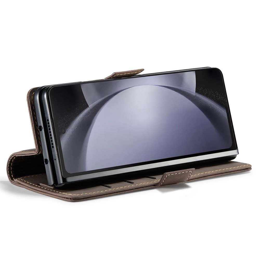 Custodie a portafoglio sottili Samsung Galaxy Z Fold 6 marrone