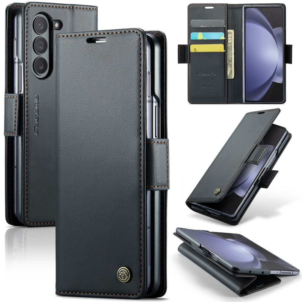 Custodie a portafoglio sottili anti-RFID Samsung Galaxy Z Fold 6 nero