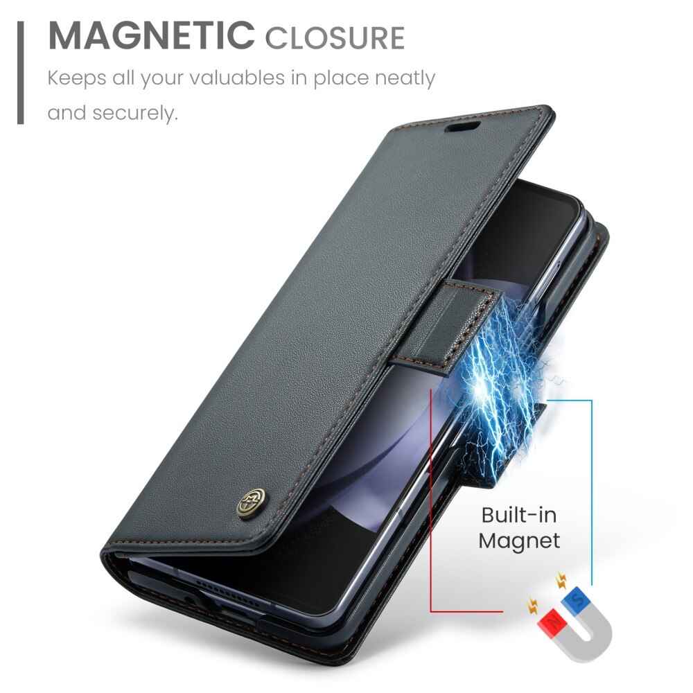 Custodie a portafoglio sottili anti-RFID Samsung Galaxy Z Fold 5 nero
