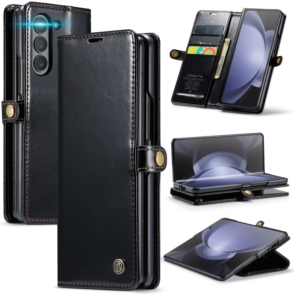 Custodia in pelle Samsung Galaxy Z Fold 6 nero