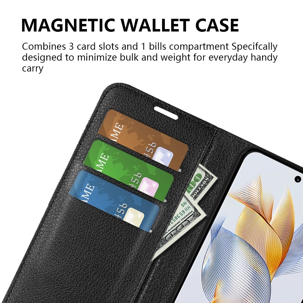 Cover portafoglio  Honor 90 Pro Nero