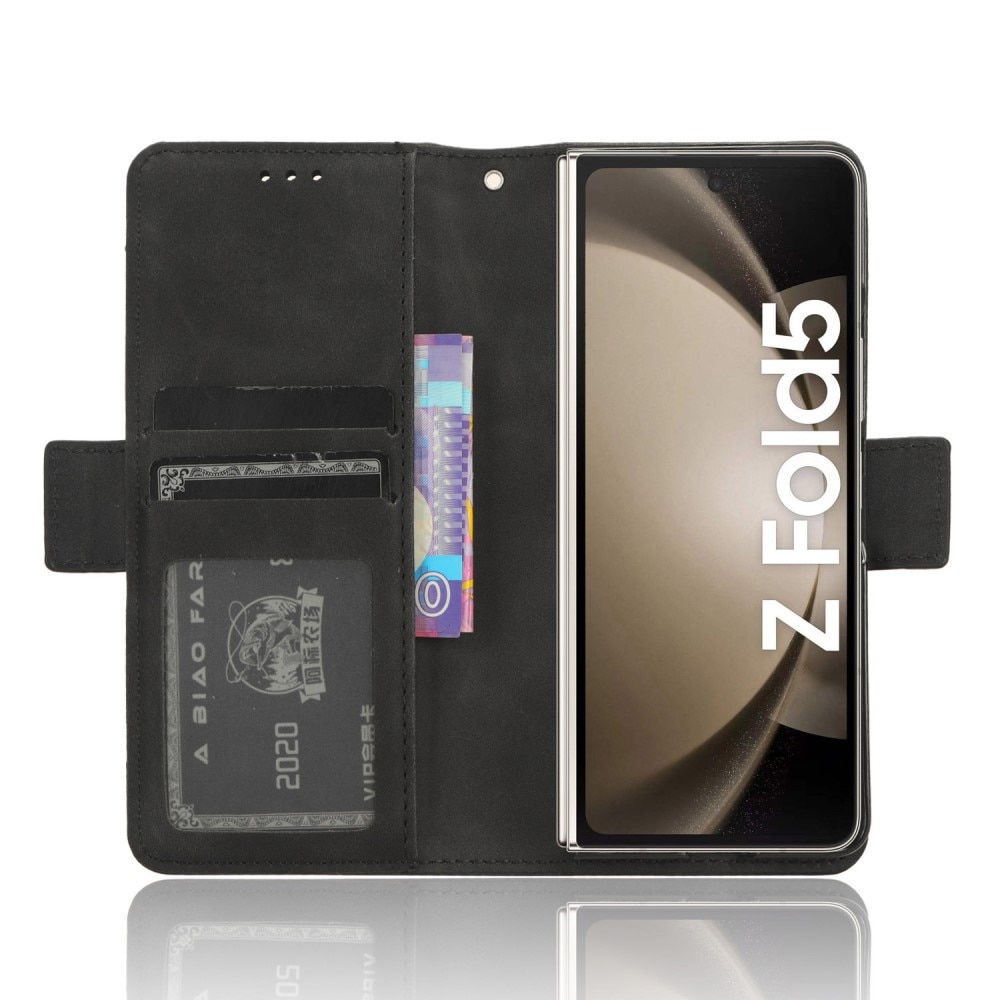 Custodia a portafoglio multipla con portapenne S-pen Samsung Galaxy Z Fold 5 nero