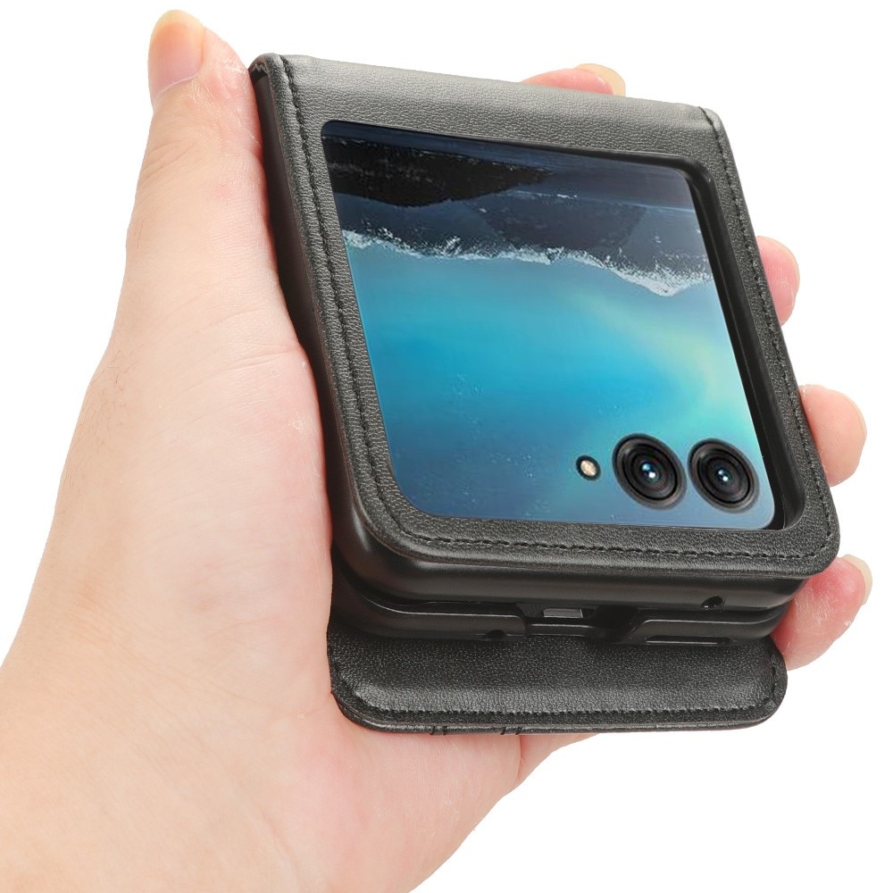 Cover portafoglio Motorola Razr 40 Ultra Nero