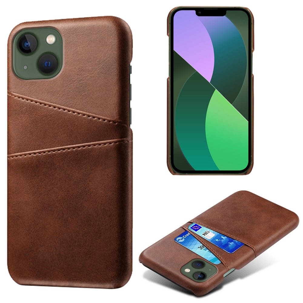 Cover Card Slots iPhone 15 Marrone